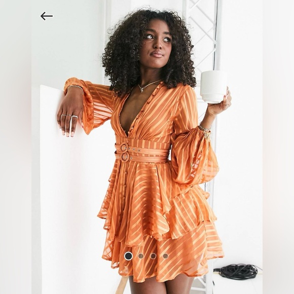 Beautiful Orange Summer Dress - Picture 1 of 8